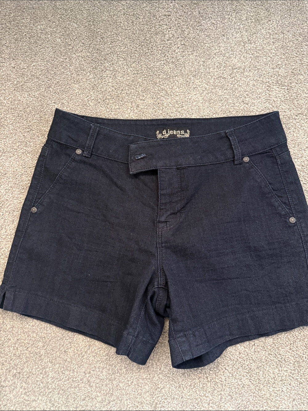 d. jeans dark blue Denim Casual Shorts
